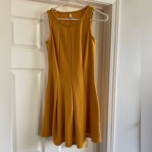 Mustard yellow dress!